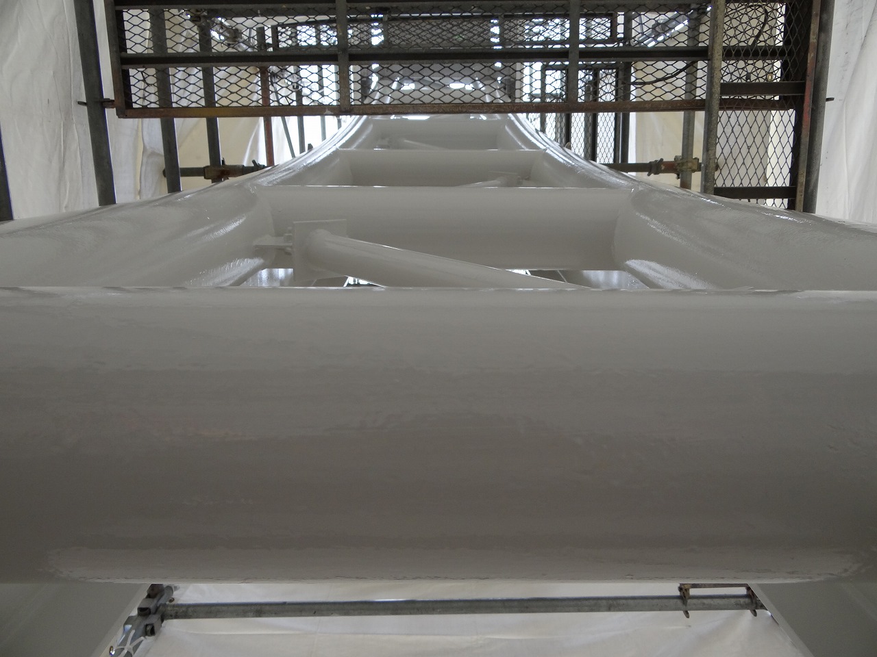 鉄骨塗装工事。