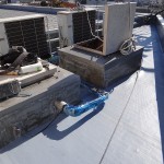 屋上防水工事。
