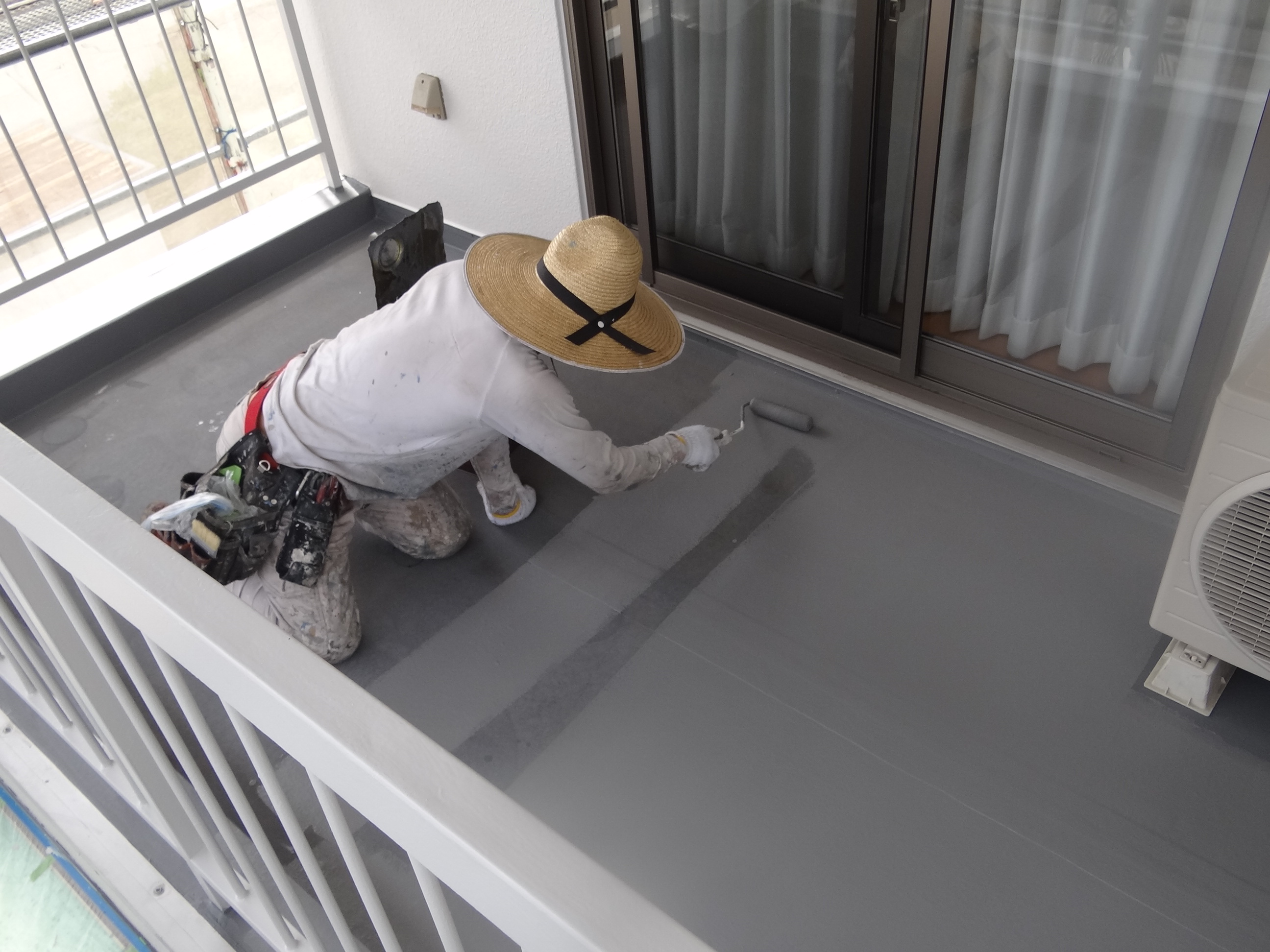 ベランダ防水完了。