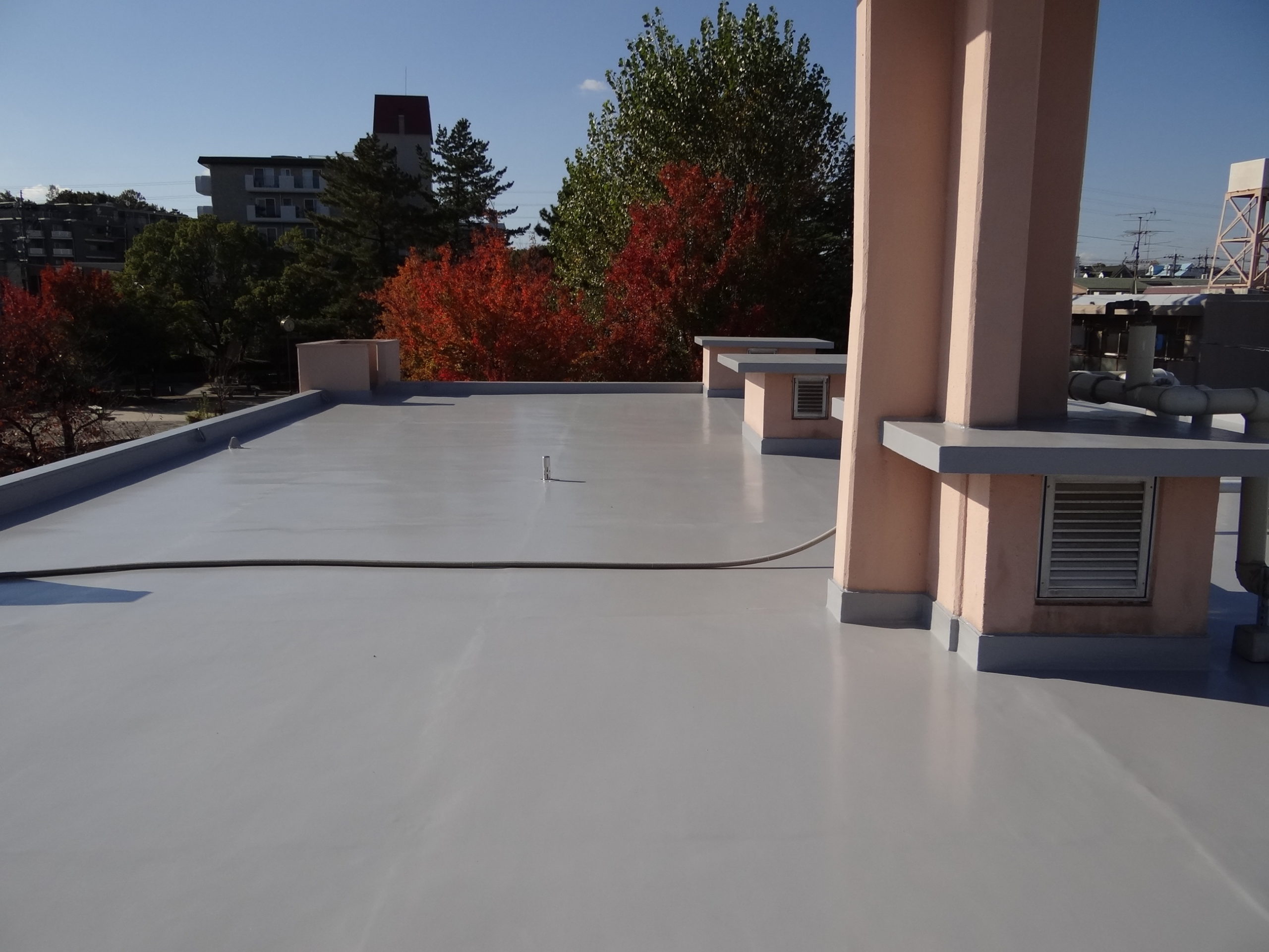 屋上防水工事完了。