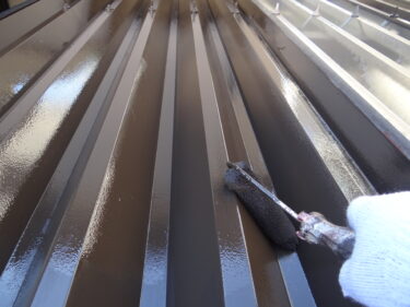 屋根塗装完了。