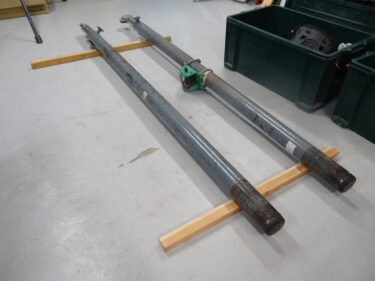 ママさんバレーのポール。